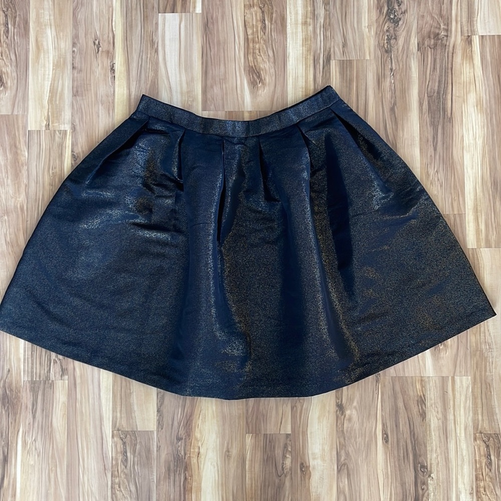 Forever 21 Plus Size 1x black and gold glitter a-line skirt